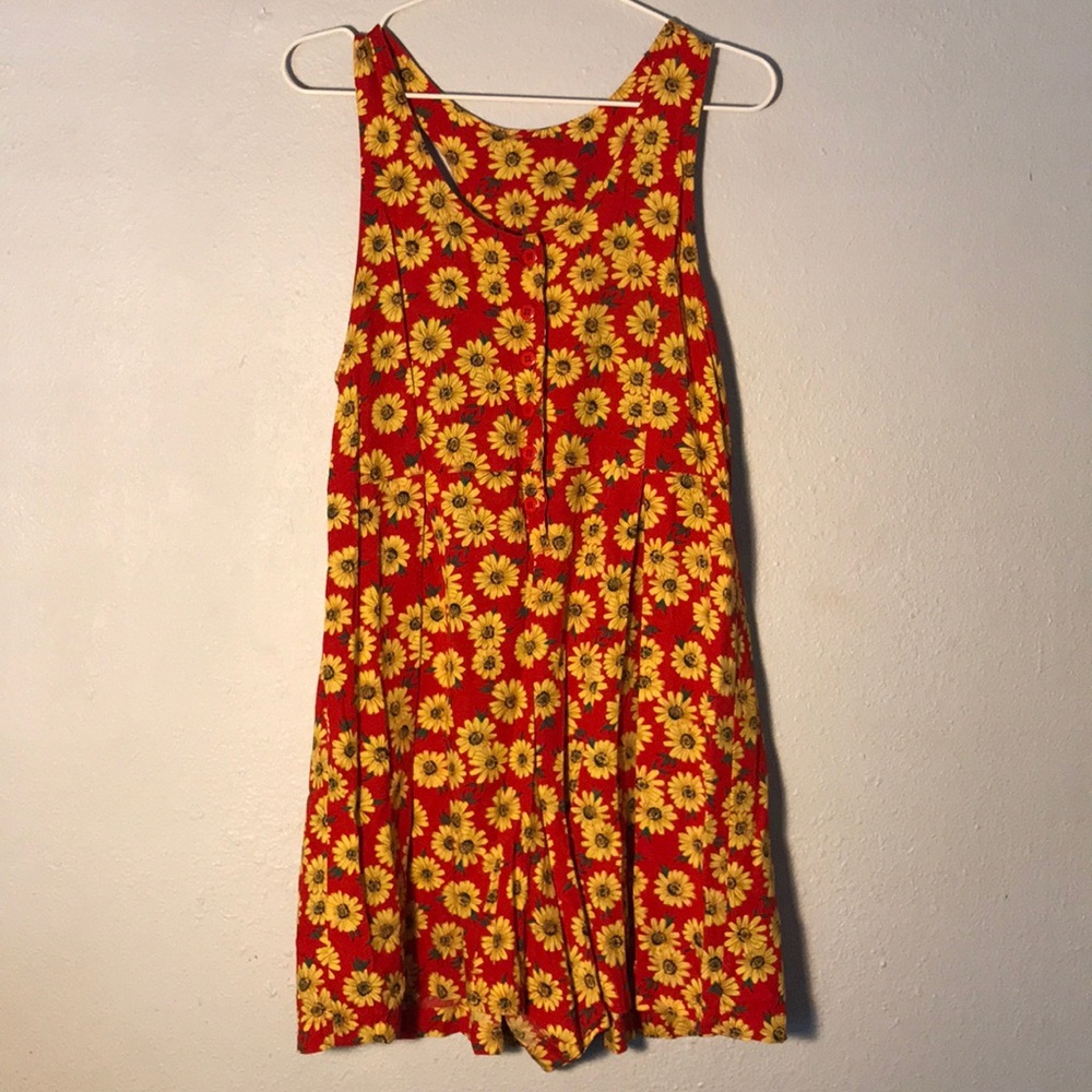 Vintage-Style Sunflower Romper